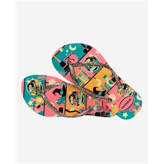 Tongs et espadrilles sportswear Havaianas Kids Slim Fashion Pink Porcelain Taille 31-32