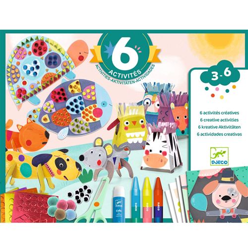 Jeu créatif Djeco Coffret multi-activités Les animaux et leurs maisons