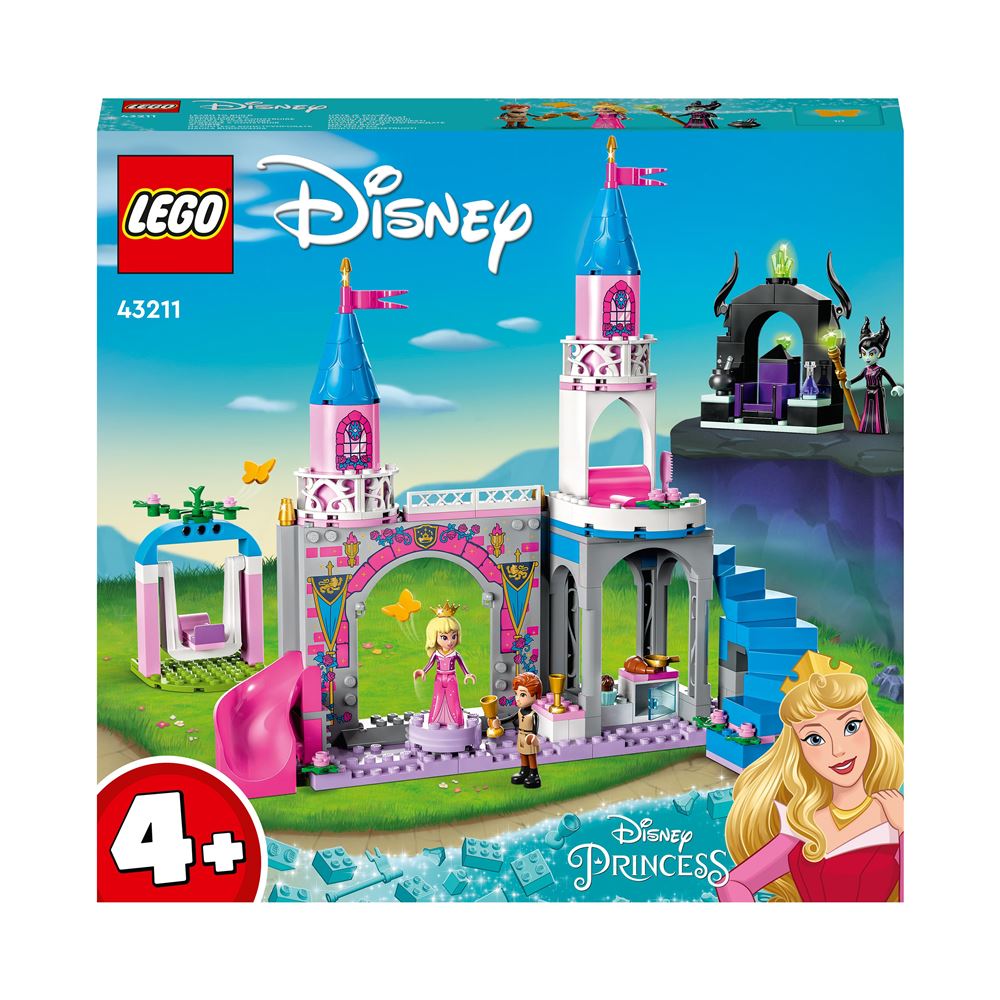LEGO 43211 Disney Princesse Le Château d'Aurore, Jouet pour Filles et  Garçons 4 Ans, Figurines Belle au Bois Dormant, Prince Philippe et  Mini-Poupée Maléfique : : Jeux et Jouets