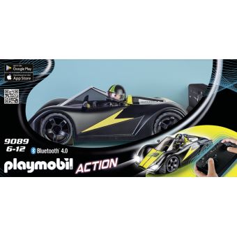 playmobil 9089 voiture de course noire radiocommandée noir