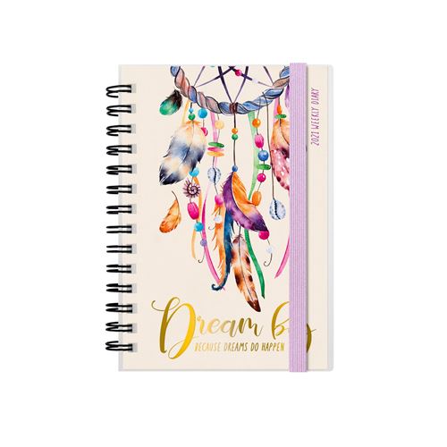 Agenda hebdomadaire 12 mois Legami Petit avec spirale Genius Rêves 2021