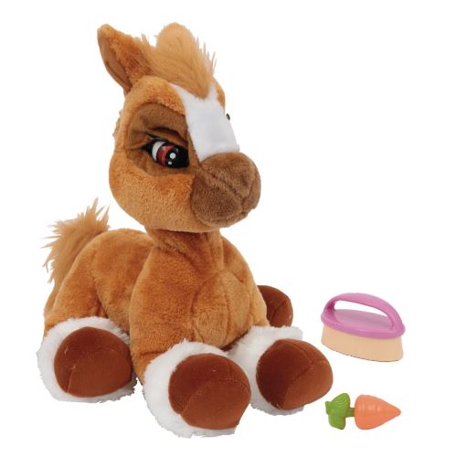 Marsjoy Cheval noir musical dansant en peluche interactive