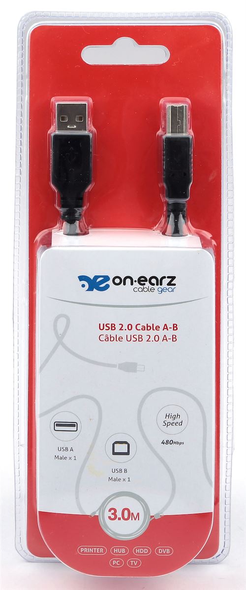 Câble On Earz Cable Gear USB vers Micro USB 3 m