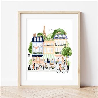 Gouache La Petite épicerie Peinture au numéro Petit Pinceau Paris par Sabina Fenn