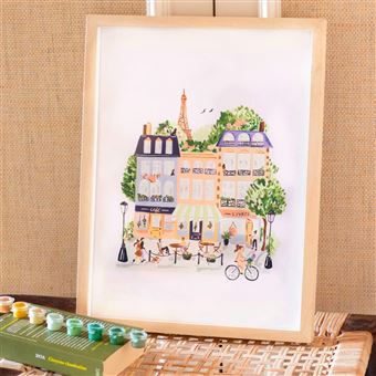 Gouache La Petite épicerie Peinture au numéro Petit Pinceau Paris par Sabina Fenn