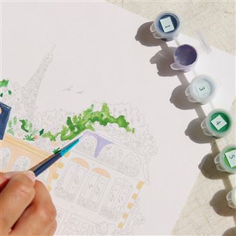 Gouache La Petite épicerie Peinture au numéro Petit Pinceau Paris par Sabina Fenn