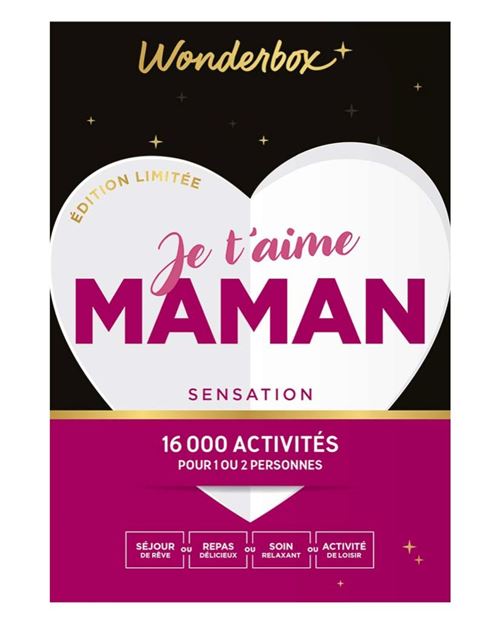 Coffret cadeau Wonderbox Je t aime Maman Sensation