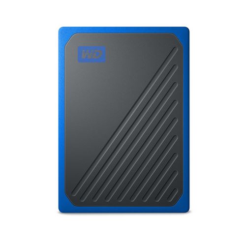 WD My Passport Go WDBMCG5000ABT - SSD - 500 GB - extern (draagbaar) - USB 3.0 - zwart met kobalt rand