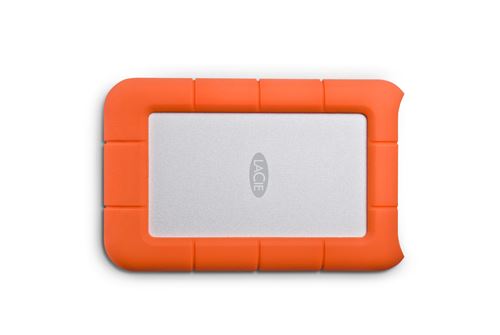 Disque dur externe portable USB 3.0 LaCie Rugged Mini 5 To Argent et orange