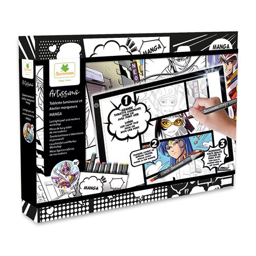 Sycomore Tablette Lumineuse Manga Marqueurs