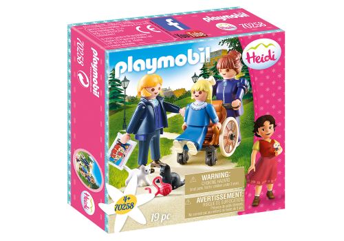 Playmobil - Clara avec son p&egrave;re et Mlle Rotte