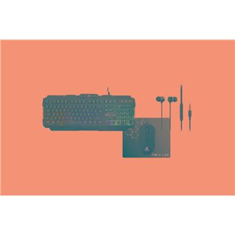 The G-Lab COMBO HELIUM - Ensemble de clavier, souris, casque et tapis de  souris - rétro-éclairé - USB - AZERTY - Français - Clavier - Achat & prix