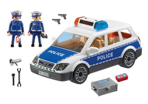 Playmobil City Action 6920 Voiture de police avec gyrophare et sirène Bleu