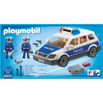 Playmobil City Action 6920 Voiture de police avec gyrophare et sirène Bleu  - Playmobil - Achat & prix