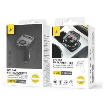 Transmetteur FM Bluetooth One+ avec micro et écran LED Noir