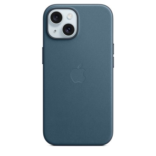 Apple Coque en tissage fin avec MagSafe pour iPhone 15 Bleu Pacifique