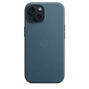 Coque en tissage fin avec MagSafe pour iPhone 15 Bleu Pacifique