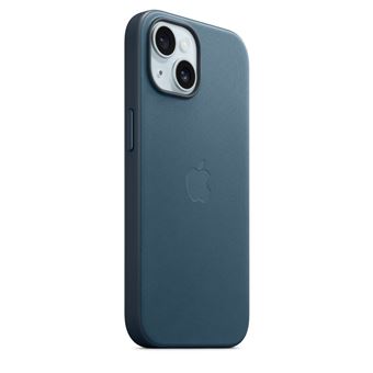 Coque en tissage fin avec MagSafe pour iPhone 15 Bleu Pacifique