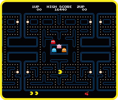 Kxlicences Noir/Bleu/Blanc Tapis De Souris Pacman - Image 3