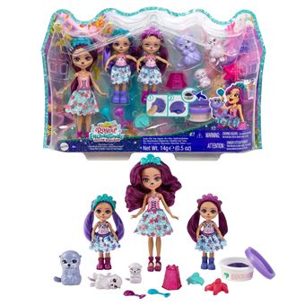 Poupée Enchantimals Famille Loutre et accessoires
