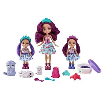 Poupée Enchantimals Famille Loutre et accessoires