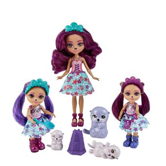 Poupée Enchantimals Famille Loutre et accessoires
