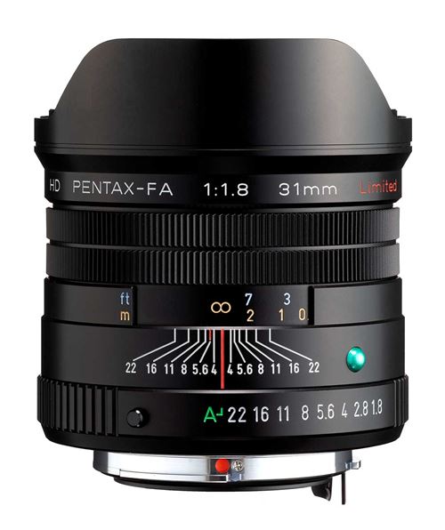 Objectif reflex Pentax HD FA 31mm f/1,8 ED Limited Noir