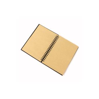 Carnet noir à spirales - Papier kraft - 18 x 13 cm - Graine Créative