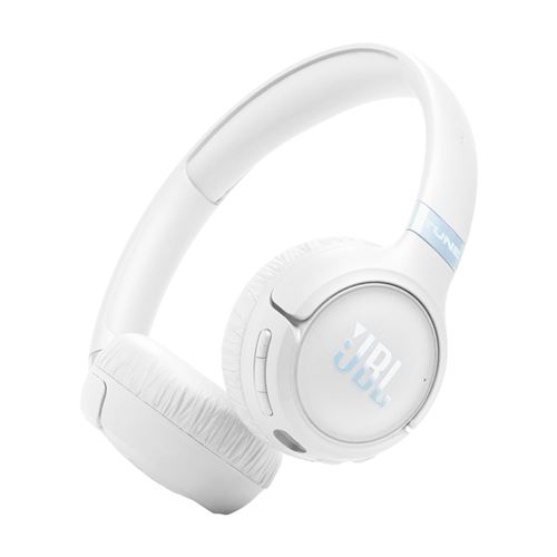 Casque supra-auriculaire sans fil JBL Tune 680NC Bluetooth avec réduction active du bruit Blanc
