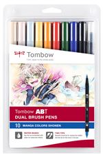 Set de 10 feutres Tombow France & Benelux Abt Dual Manga Shonen