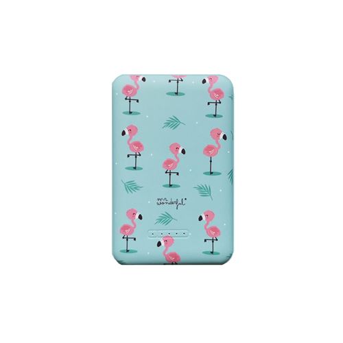 Batterie externe sans fil Mr. Wonderful Flamingos WMRWPWB001 5000 mAh