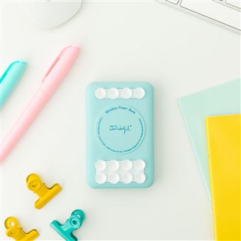 Batterie externe sans fil Mr. Wonderful Flamingos WMRWPWB001 5000 mAh Bleu