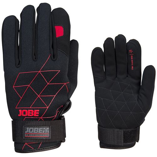 Gants de sport nautique Jobe Stream Noir et Rouge Taille XXL