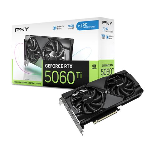 Carte Graphique Pny Nvidia GeForce RTX 5060 Ti 16Go Overclocked Dual Fan DLSS 4