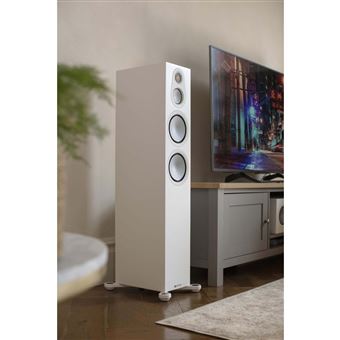 Enceinte colonne Monitor Audio Silver 500 7G Blanc satiné Vendue à l'unité