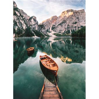 Puzzle Nathan Les barques du lac de Braies Italie 500 pièces