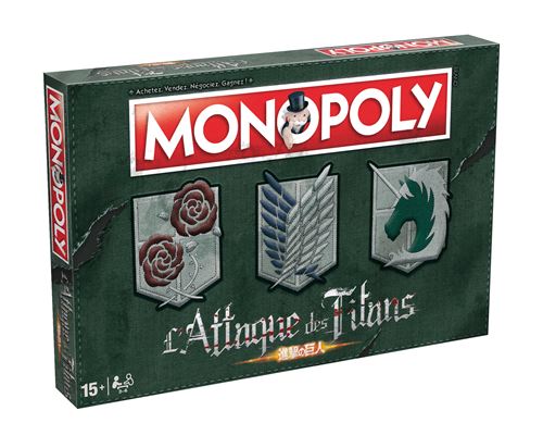 Jeu de société Winning Moves Monopoly L’Attaque des Titans