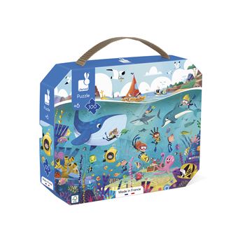 Puzzle en bois de 100 pièces avec boîte en fer,jouets de blocs de Puzzle en bois de 100 pièces avec boîte en fer,jouets de blocs de