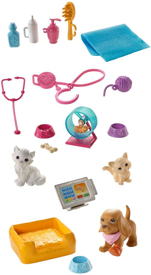 Playset Barbie Clinique veterinaire Accessoire poupee Achat prix fnac