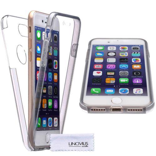 Coque Apple iPhone 6, Lincivius® [PC FULLCOVER 360], Housse Apple iPhone 6, Etui Antichoc Silicone TPU 360 Protection Avant et Arrière Gris, Protection Integrale