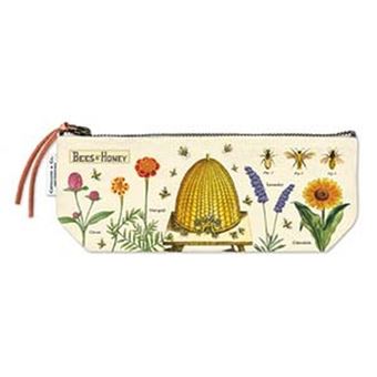 Petite trousse en toile LetterBox Abeilles et miel 10 x 23 cm