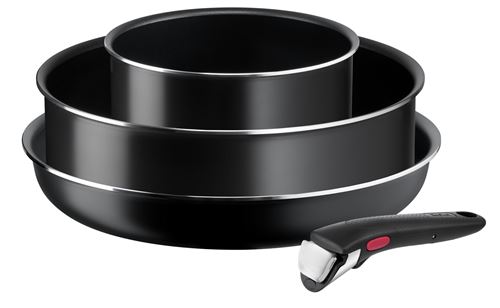 TEFAL Ingenio Easy Cook N Clean Black coffee Set 4 pieces L1539002