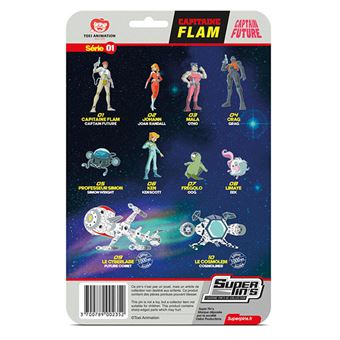 Figurine SP Collection Capitaine Flam Pin's Blister Card Professeur Simon 10,5 cm
