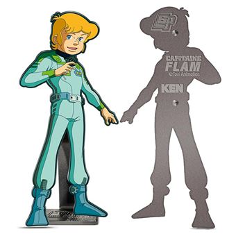 Figurine SP Collection Capitaine Flam Pin's Blister Card Professeur Simon 10,5 cm