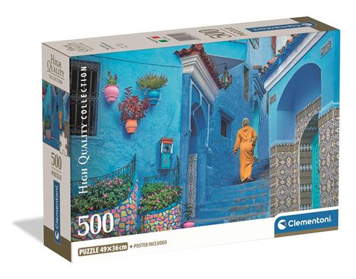Puzzle 500 pièces : Rue de Chefchaouen Clementoni Puzzles - vue 2