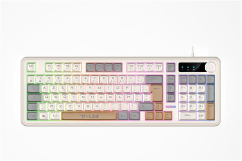 Clavier gaming filaire Azerty The G Lab Keyz Caesium Ex avec molette de volume