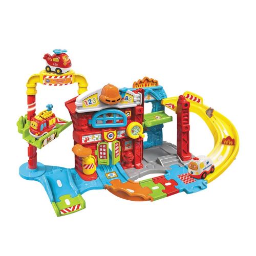 VTech Tut Tut Bolides Maxi Caserne de Pompiers avec Camion Louis SOS Incendie Circuit Voitures Enfant 4 Zones Magiques Cadeau Fille et Garçon de à Contenu en Français