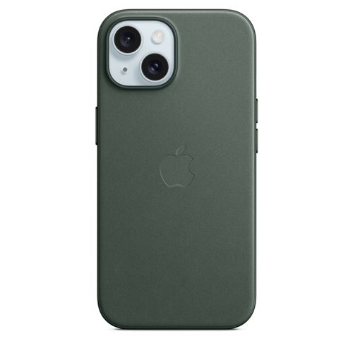 Apple Coque en tissage fin avec MagSafe pour iPhone 15 Chêne vert