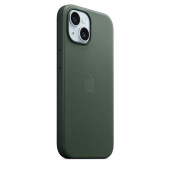 Coque en tissage fin avec MagSafe pour iPhone 15 Chêne vert