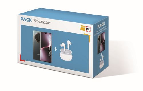 Pack Smartphone Honor Magic 7 Lite 6,78 5G Double Nano SIM 256 Go Noir + Honor Choice Earbuds X7I